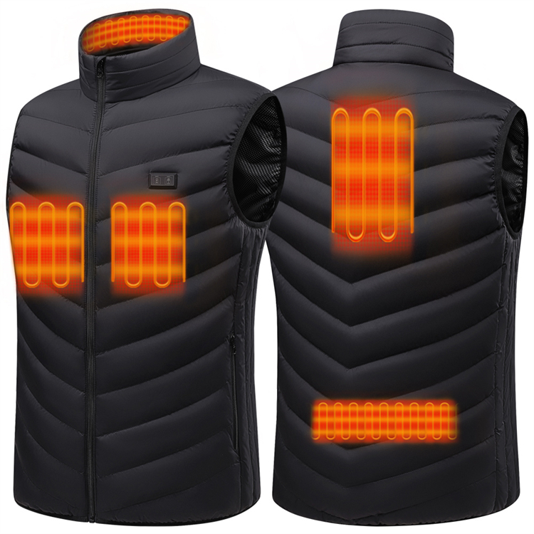 Size Heated Vest Winter warm USB Rechargeable Removable Battery Waterproof Men Cotton Heated Vest Coat