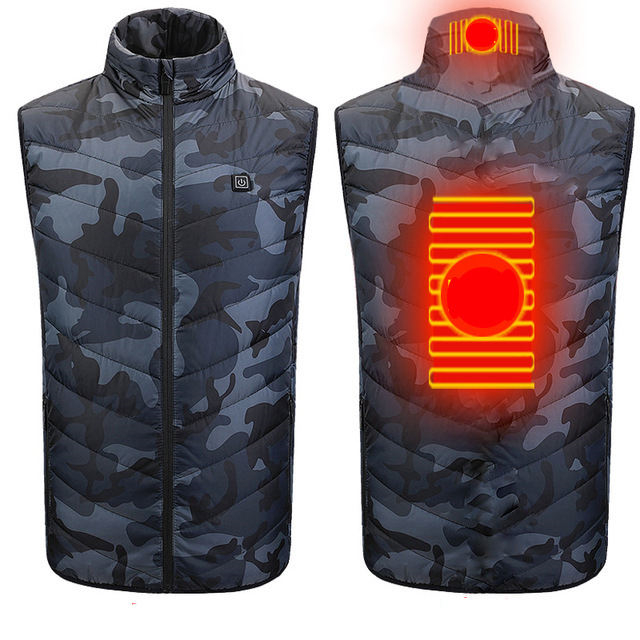 Manufacturer Custom Men USB Rechargeable Heated Jacket 2 Zone Heating Warming Thermal Heated Vest