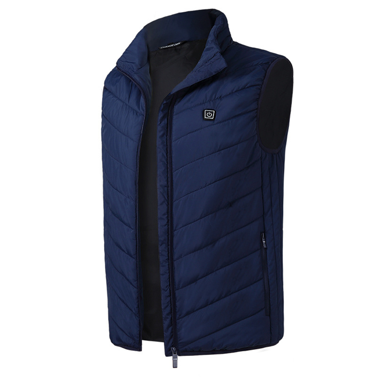 Smart Heating Cotton Sleeveless Jacket Temperature Control Outdoor Waistcoat Washable Usb Charging Heated Vest With Battery