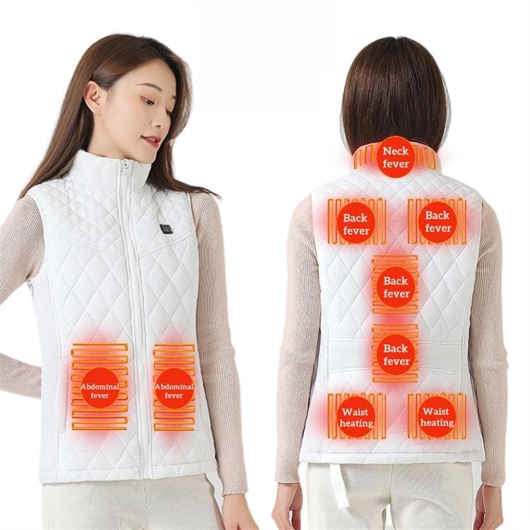 Lightweight Vest with Battery Pack 5v2a 9 Heating Zones Rechargeable Heated Vest