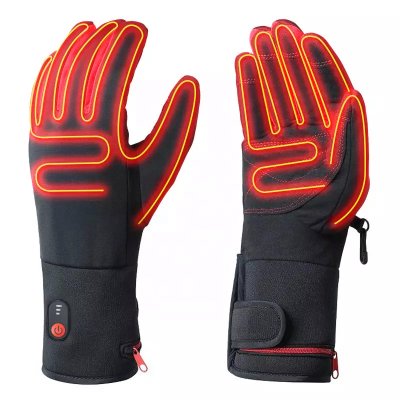 Heat Resistant Sublimation Gloves Full Finger Safety Heated Gloves Rechargeable Battery for Skiing