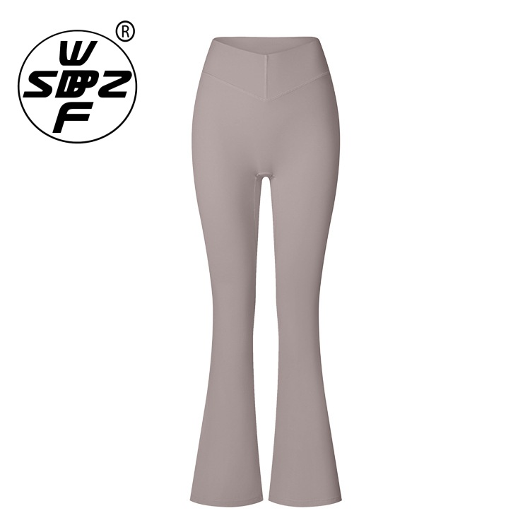 Slim V Shape High Waist Hip Lift Flared Leggings Custom Yoga Slacks