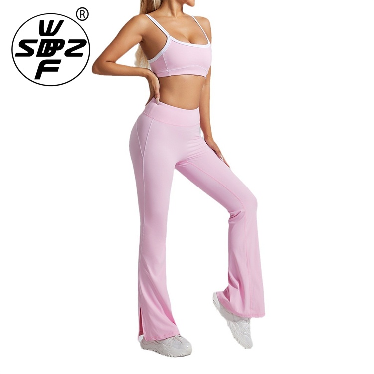 Comfortable High Waist Casual Yoga Pants Custom Yoga Flared Pants