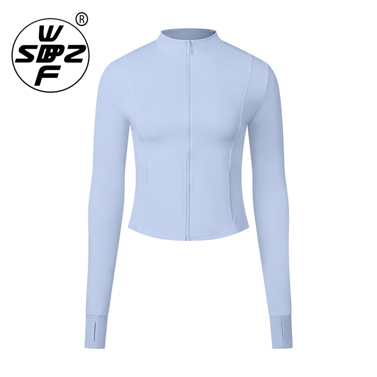 High Quality Slim Zipper Long Sleeve Sports Women Yoga Jacket Custom Yoga Sports Coat Women