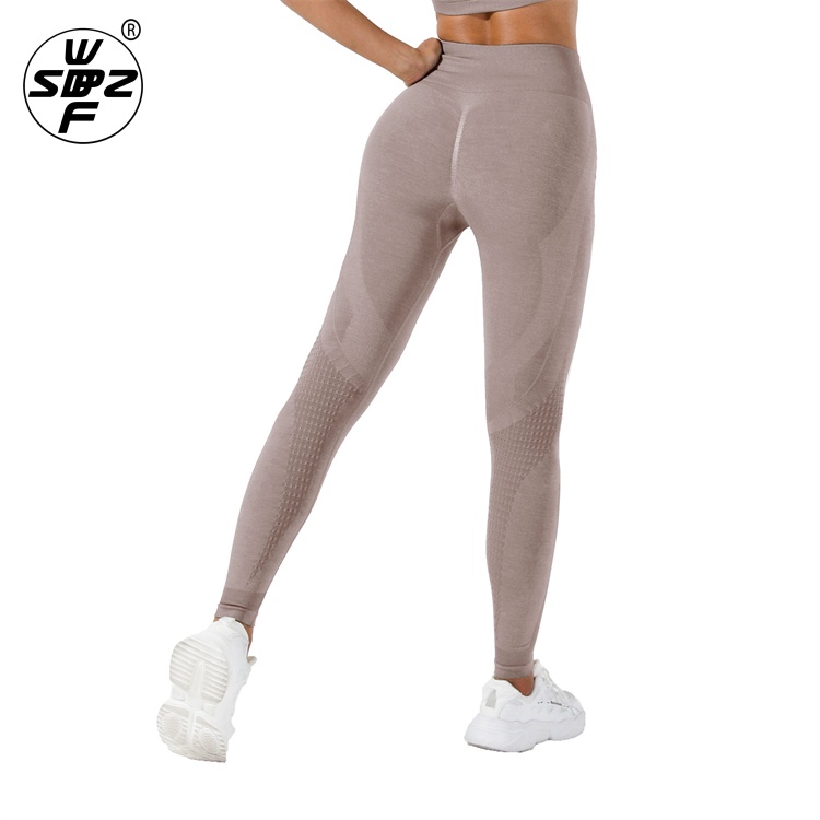 Pantalones de yoga de cintura alta personalizados de elevación del extremo de la aptitud del gimnasio del control de barriga de la compresión de las mujeres